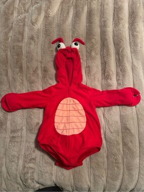 Toddler One-Piece Hooded Lobster Costume